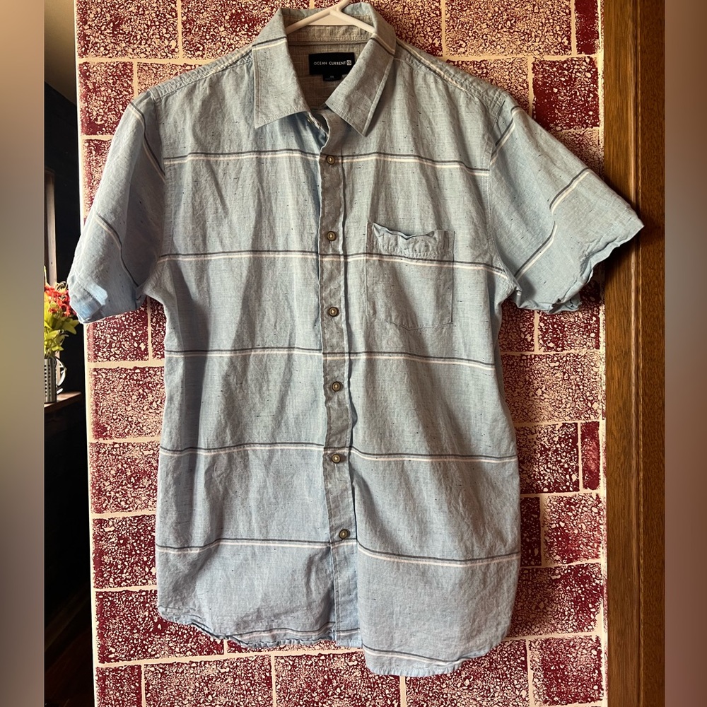 Ocean Current Short Sleeve Button Up Shirt